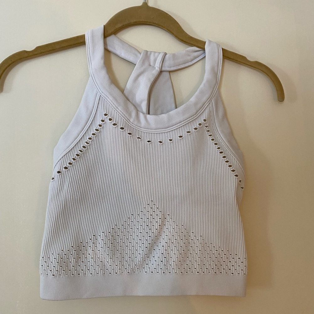 Free People Movement White Cropped Tank Top